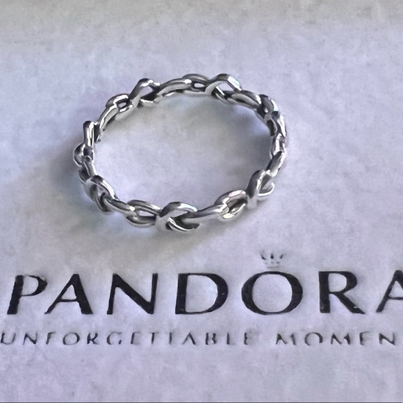 Knotted ring by Pandora sz 60 - Picture 1 of 6